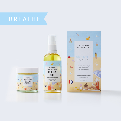 Willow By The Sea Breathe New Baby Skin Care Gift Set