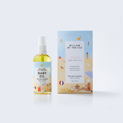 Willow By The Sea Calm Baby Bathing Baby Oil Gift Set